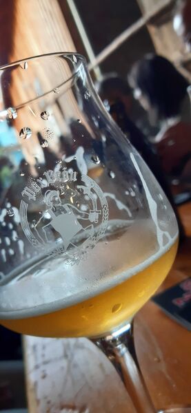 Bild:Nur nicht zu tief ins Glas schauen: Auf dem Programm stand auch die - optionale - Brauereiführung samt Verkostung bei Pax Bräu in Oberelsbach